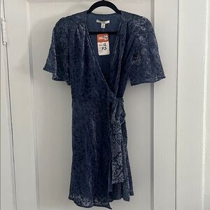 Miami Deep Blue Lace Mini Dress